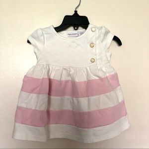 White and Pink Striped Dress